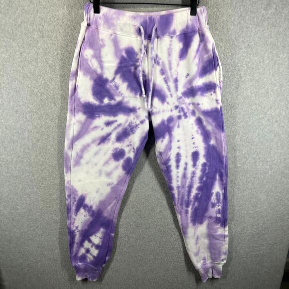 Roller Rabbit Pants - Roller Rabbit Hearts Tie Dye Sweatpants Lavender Purple Womens Size S Hearts EC